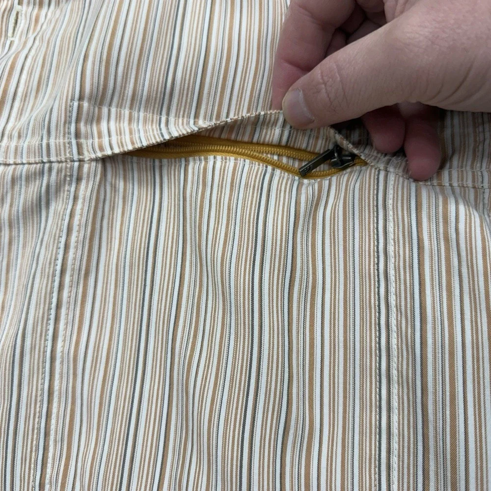 The North Face Mens Medium Striped Button Up Short Sleeve Shirt Outdoor